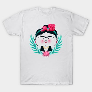 Cute and funny portrait of frida T-Shirt